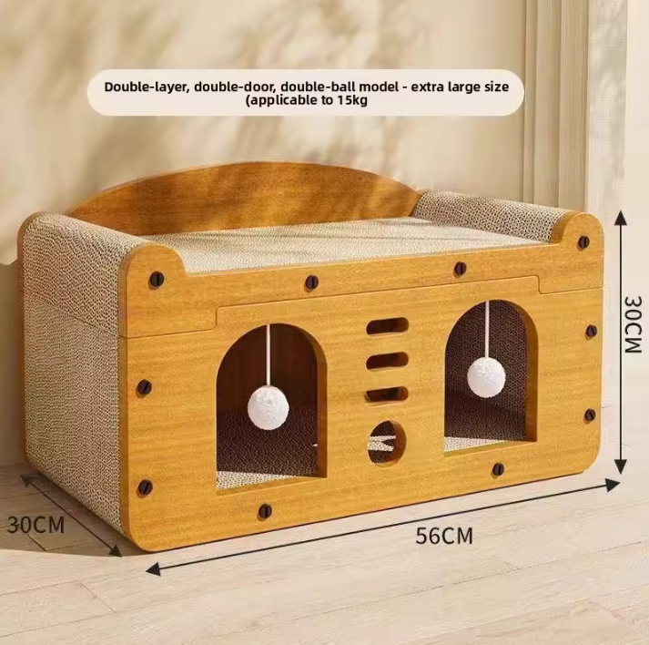 2-in-1 Cat Scratcher House