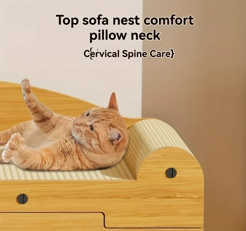 2-in-1 Cat Scratcher House