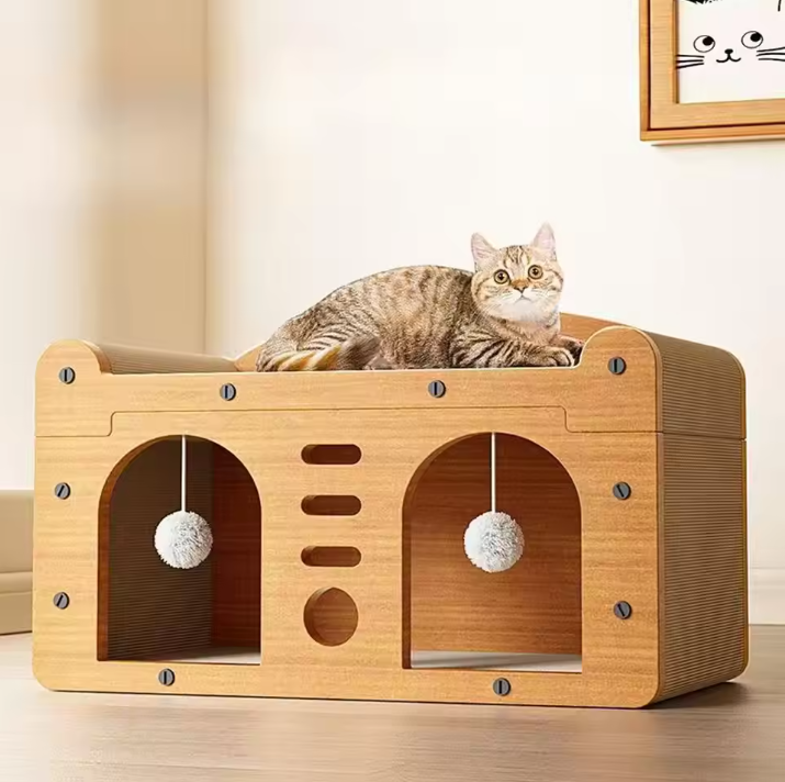 2-in-1 Cat Scratcher House