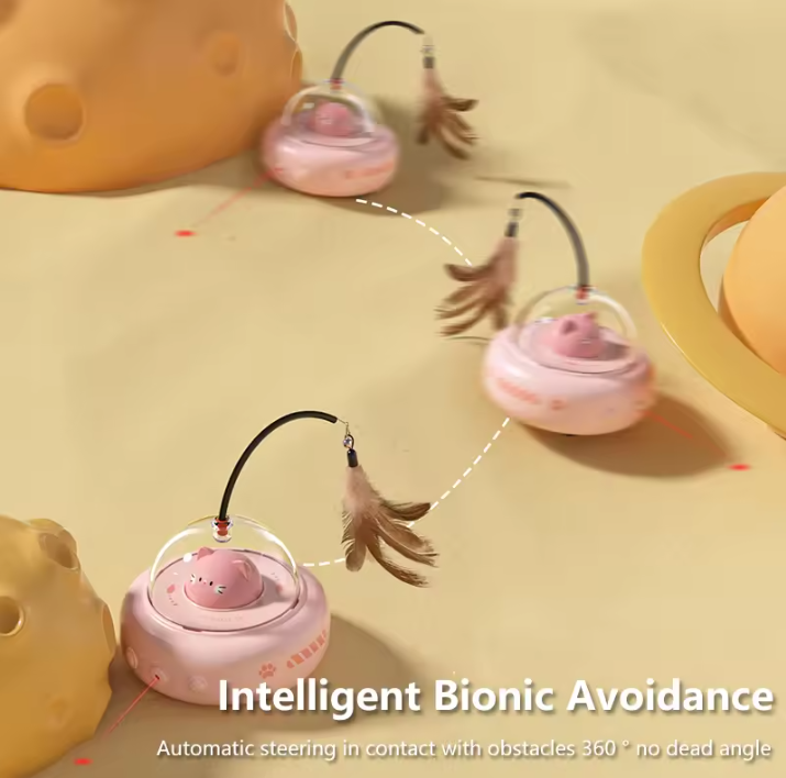 Cat Laser with Feather Toy