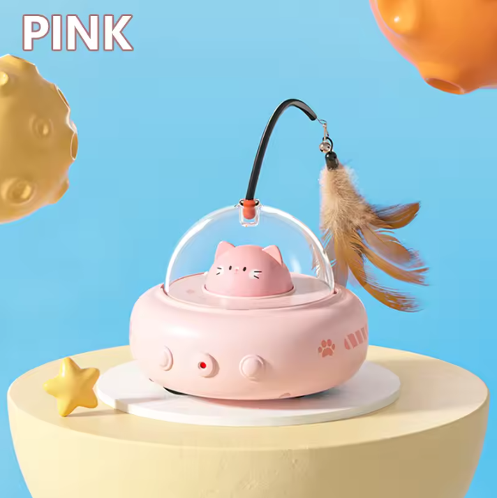 Cat Laser with Feather Toy