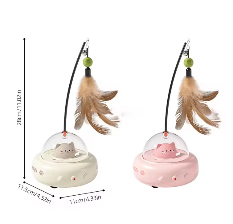 Cat Laser with Feather Toy