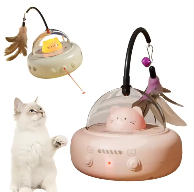 Cat Laser with Feather Toy